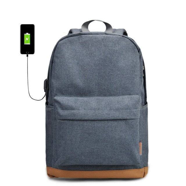 TINYAT Men Male Canvas Backpack Gray Casual Rucksacks 15inch Laptop Backpacks College Student School Bag Backpack Women Mochila