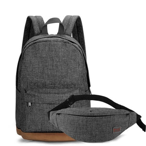 TINYAT Men Male Canvas Backpack Gray Casual Rucksacks 15inch Laptop Backpacks College Student School Bag Backpack Women Mochila
