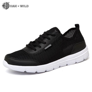 2018 Men Shoes Summer Sneakers Breathable Casual Shoes Couple Lover Fashion  Lace up Mens Mesh Flats Shoe Big Plus Size