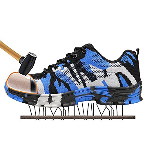 Work Boots Construction Men's Outdoor Steel Toe Cap Shoes Men Camouflage Puncture Proof High Quality Safety Shoes Plus Size