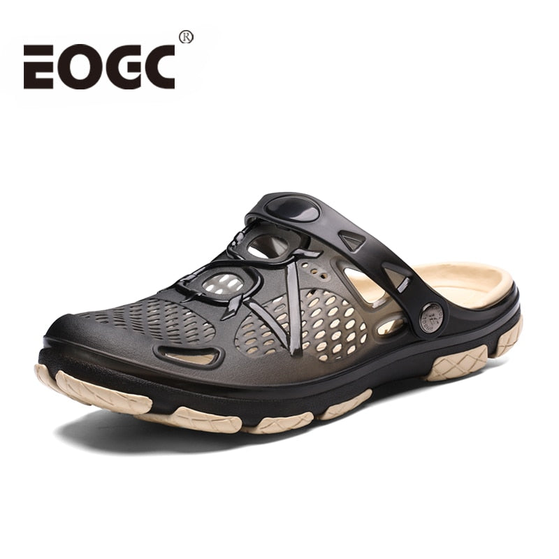 Summer men Beach Slippers Fashion Jelly Shoes Men Beach Sandals  Outdoor Casual Walking Beach Flip Flops Men Shoes