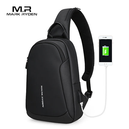 Mark Ryden Multifunction Crossbody Men Bags Waterproof USB Charging Chest Pack Short Trip Messengers Chest Bag Shoulder Bag Male