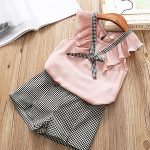 Melario Kids Girls Clothing Sets New Summer Baby Girls Clothes Short Sleeve T-Shirt + Shorts Suit 2Pcs Children Clothes Suits