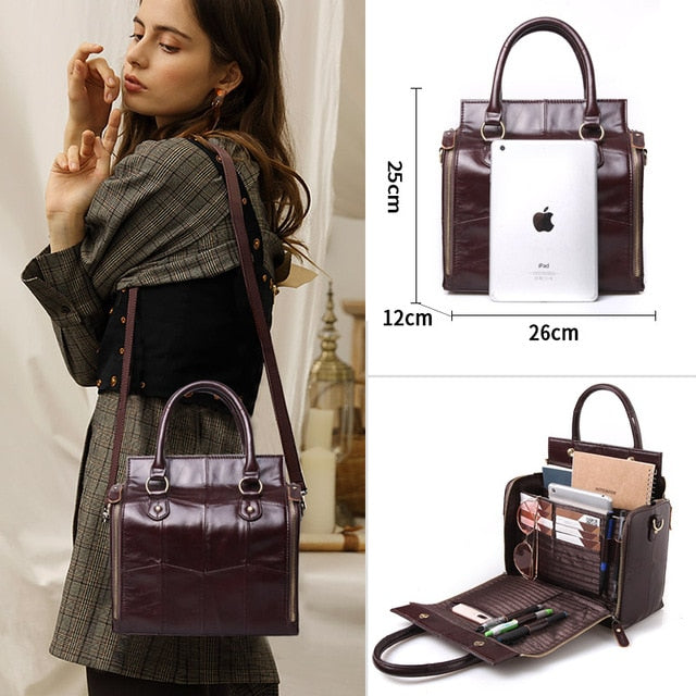 Cobbler Legend Multifunction Large Soft Handbag Genuine Leather Bag Shoulder Crossbody Bag for Women 2019 Ladies Luxury Tote