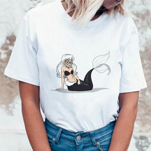 Women 2019 Summer Graphic Tee Shirt Femme Funny Princess Vogue Harajuku T Shirt Korean Tops Kawaii Streetwear Camiseta Mujer