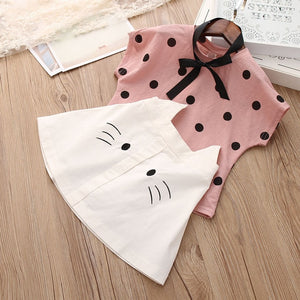 Humor Bear Girls clothes Girls Sets Summer Set 2019 Kids Clothes Girls Clothing Sets Two-Piece Kids Suit children clothing