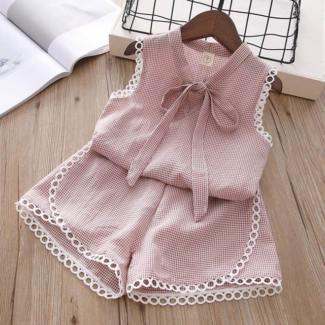 Humor Bear Girls clothes Girls Sets Summer Set 2019 Kids Clothes Girls Clothing Sets Two-Piece Kids Suit children clothing