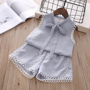 Humor Bear Girls clothes Girls Sets Summer Set 2019 Kids Clothes Girls Clothing Sets Two-Piece Kids Suit children clothing