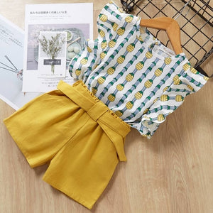 Melario Kids Girls Clothing Sets New Summer Baby Girls Clothes Short Sleeve T-Shirt + Shorts Suit 2Pcs Children Clothes Suits